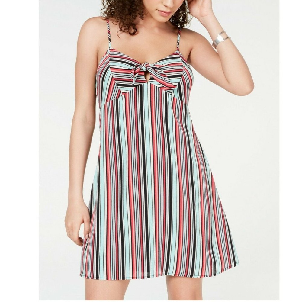 Trixxi L Black Pink Multi Stripe Dress NWT N73